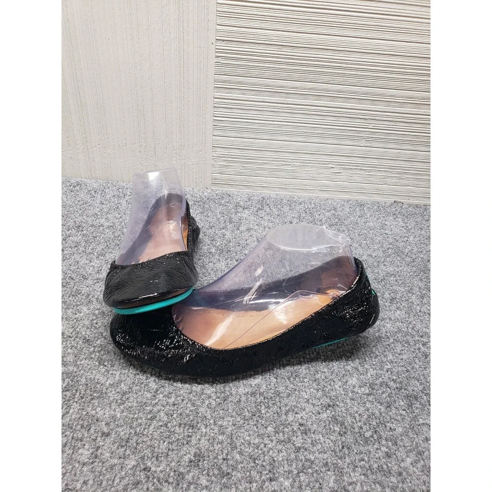 Tieks By Gavrieli Women Flat Ballet 8 Obsidian Black Patent Slip On Comfort Shoe